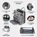PAÑALERA CON CAMBIADOR PLEGABLE MULTIUSO