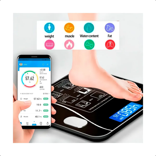 Báscula Inteligente Digital Negro